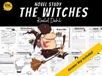 THE WITCHES by Roald Dahl NOVEL STUDY and Reading Comprehension