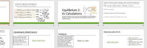 Calculating Kc and Kc units - A-level Chemistry Equilibrium II ...