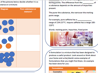 C12: Chemical Analysis - Worksheet Pack