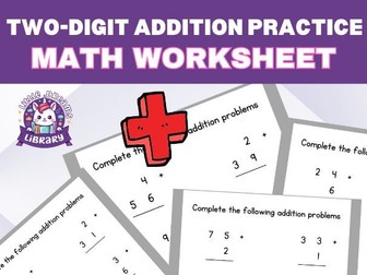 Fun & Easy 2-Digit Addition Practice Worksheets Basic Operations