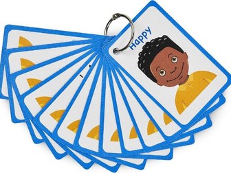 My Feelings & Emotion Boys 12 PECS Flashcards For Visual Aid Special Ed, Speech Delay Non Verbal