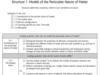 IB Chemistry Structure 1 Workbook