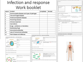 Infection and response work booklet AQA GCSE combined science -  Biology