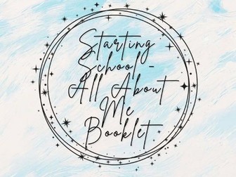 Starting School - All About Me Booklet