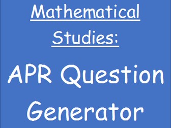 APR question generator (AQA L3)