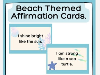 15 Beach-Themed Affirmation Cards