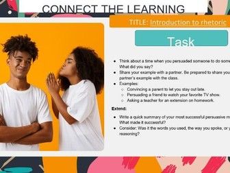 KS3 Rhetoric Writing/Oracy Scheme of Work