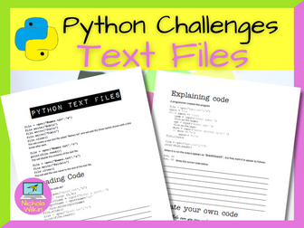 Python Text Files Programming Challenges
