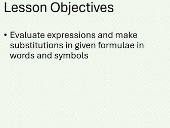 Formulae. Maths Functional Skills L2 GCSE Full Lesson