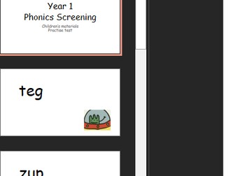 Year 1 Phonics Screening practise