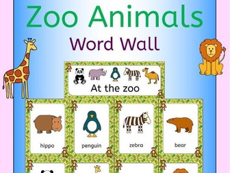 Zoo Animals Activities, Puzzles, Word Wall, Bingo Bundle for zoo topic ...