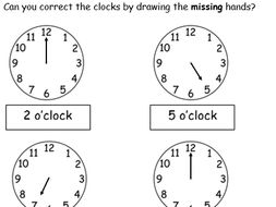 O'clock Worksheets Bundle - 6 Worksheets | Teaching Resources