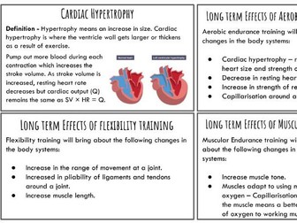 Short & Long Term Effects Revisions Cards
