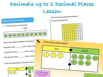 Year 5 Decimals and Percentages - Decimals up to 2 Decimal Places Lesson