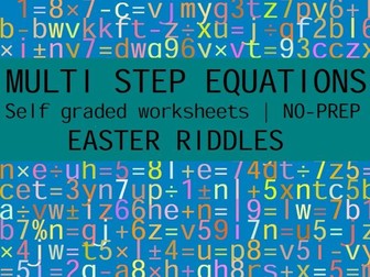 MULTI STEP EQUATIONS - EASTER ACTIVITY