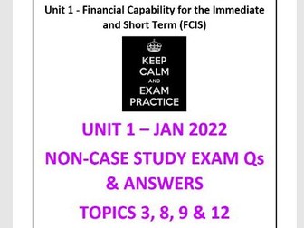 CeFS UNIT 1 -JAN 2022 Non-Case Study T3.8.9.12 Questions & Answers
