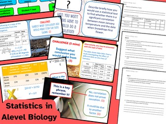 Statistics in A level Biology (stats revision)
