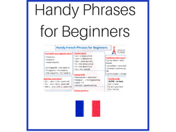Handy French Phrases For Beginners Teaching Resources Handy French Phrases For Beginners Teaching Resources