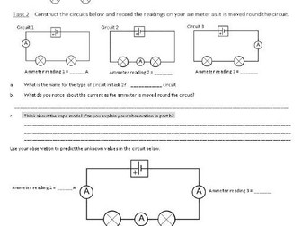 Potential difference and current in series and parallel