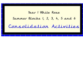 White Rose Maths, Year 1, Consolidation Summer Blocks 1, 2, 3, 4, 5, 6