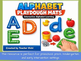 Alphabet Playdough Mats | Uppercase & Lowercase Letter Formation | Fine Motor