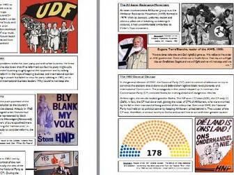 5. Black Resistance and White Opposition BOOKLET - South Africa Y12