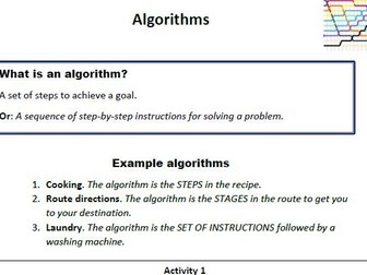 Algorithms, an introduction