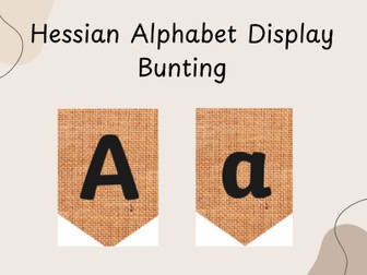 Hessian Display Alphabet Bunting