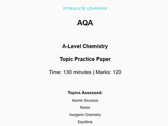 AQA A-Level Chemistry 120-Mark Practice Paper