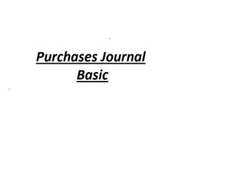 Purchases Journal ( basic)