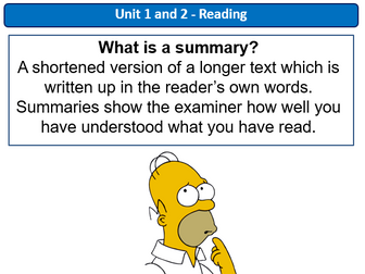 Summary skills GCSE