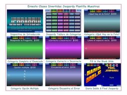 Jeopardy Spanish PowerPoint Game Template FREE READ ONLY SHOW