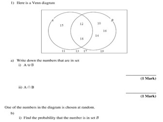 Venn Diagrams and Probability