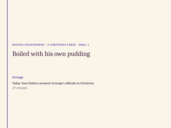 A Christmas Carol intervention drill: free (AQA GCSE)