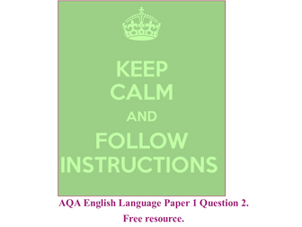 How to Answer AQA English language Paper 1 question 2.