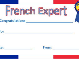 French Award Certificate by hazelita | Teaching Resources