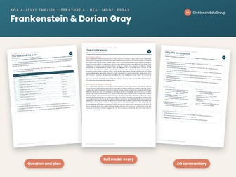 NEA Essay: Frankenstein & Dorian Gray