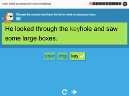I can make a compound noun (revision) - Interactive Activity - Year 3 Spag