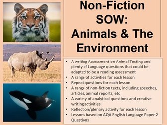 Non Fiction SOW  Animals & The Environment