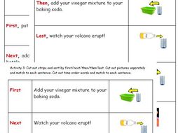 Sequencing: How to make a volcano | Teaching Resources