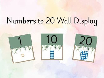 Numbers to 20 Wall Display