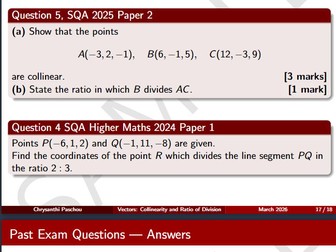 Vectors: Collinearity and Ratio of Division