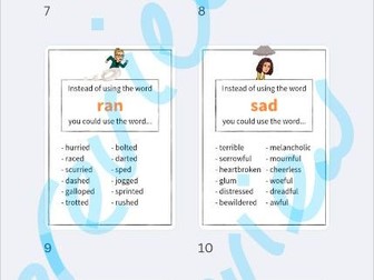Mini Thesaurus - swap boring words for more interesting ones!