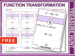 Transformation of Functions (Treasure Hunt)