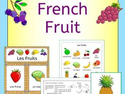 French Fruit - Les Fruits - Activities, Games, Puzzles