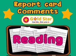 Report card comments - Reading | Teaching Resources