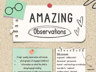 Writing Observations Guide for 3-5s CfE RtA
