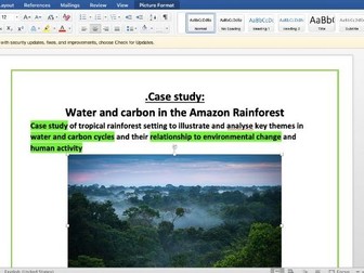 Tropical Rainforest Case Study A Level AQA Geography
