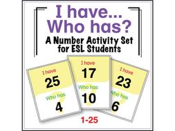 ESL Games - Numbers - I Have Who Has?