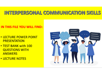 Interpersonal Communication Skills (Business Communication)